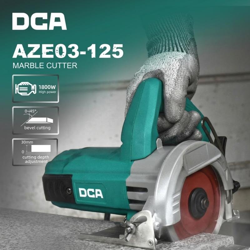 DCA Marble Cutter AZE03-125 Review: 1800W Power, Features & Complete Buying Guide for Heavy-Duty Stone and Tile Cutting