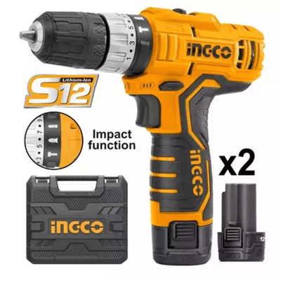 INGCO 12V Cordless Impact Drill CIDLI1232